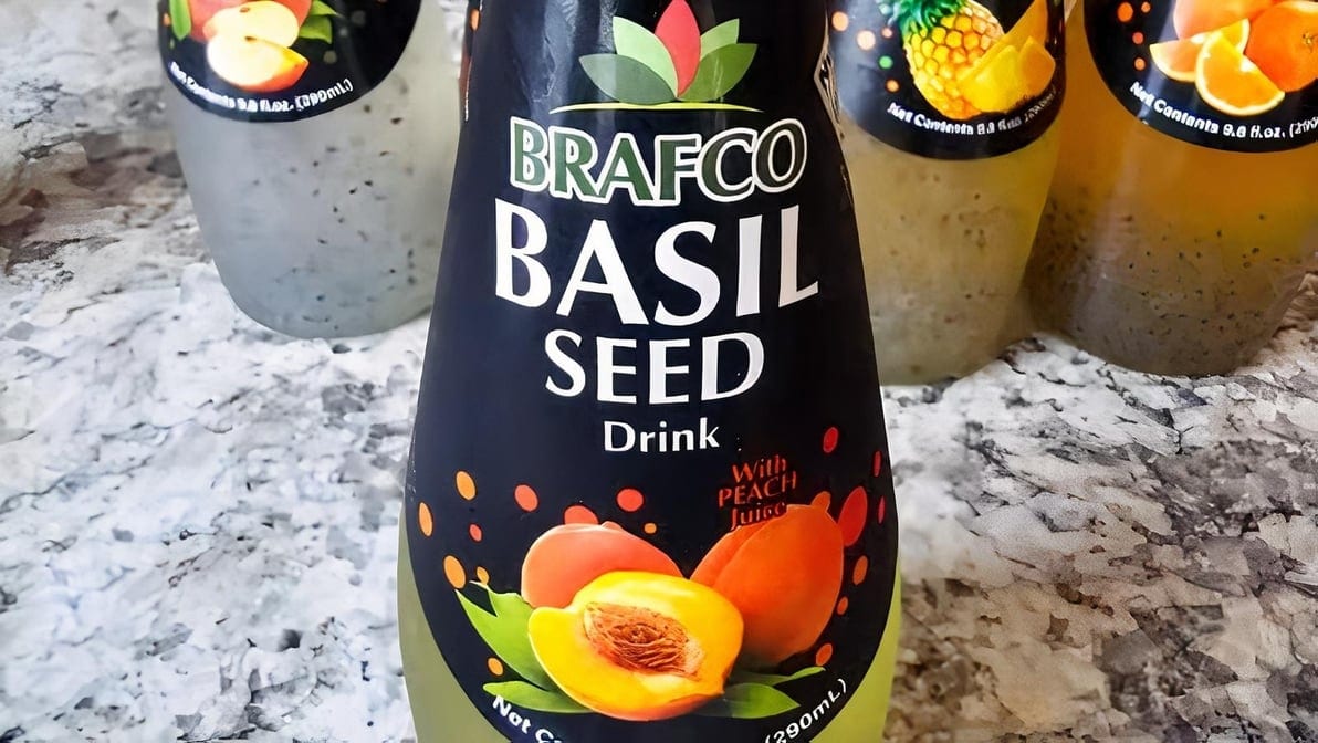 Basil Seed Drink Peach.
