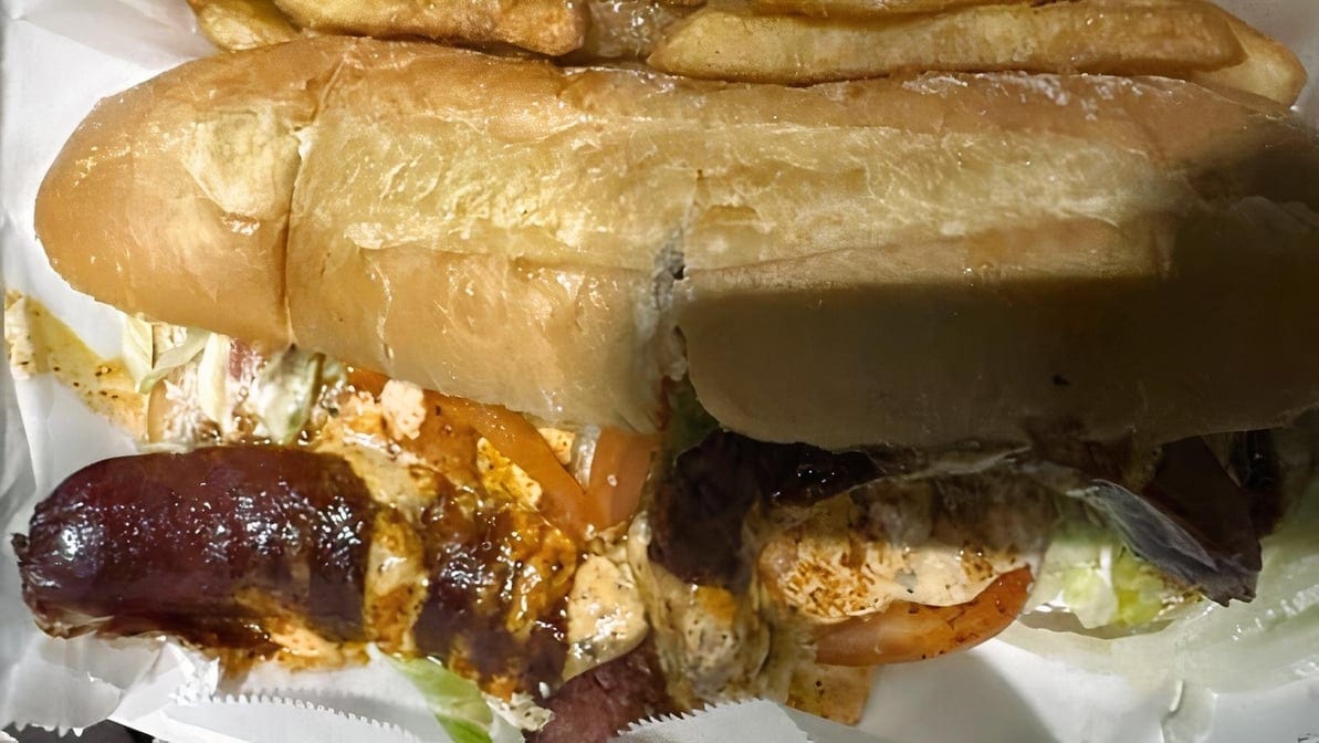 Hot Link Sandwich.