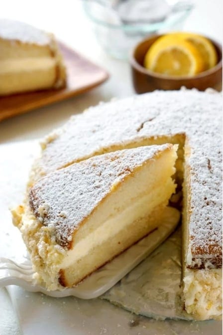 Lemon Italian Creme Cake.
