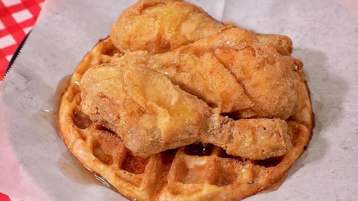 3 Drumsticks + Waffle.