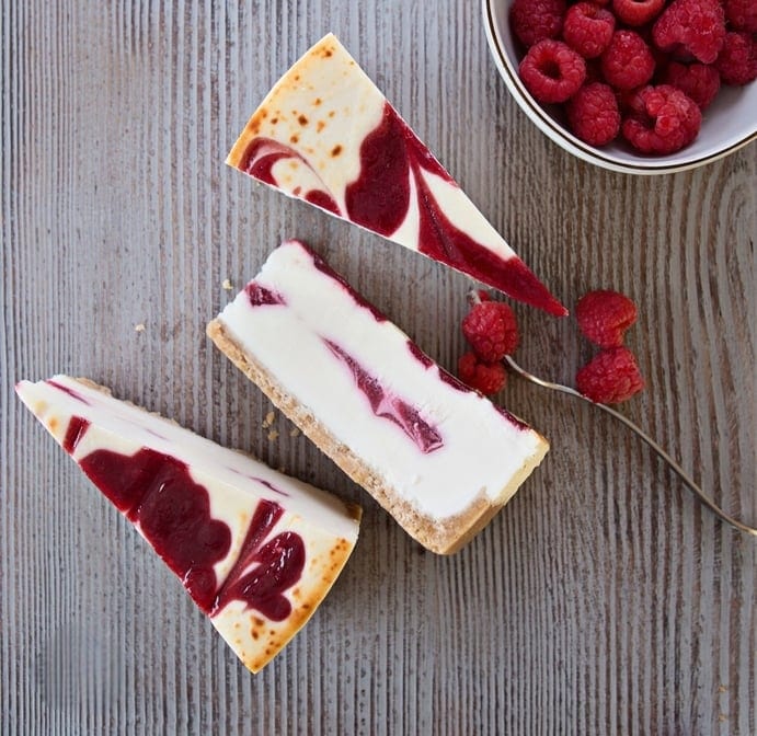 Raspberry Brulee Cheesecake.